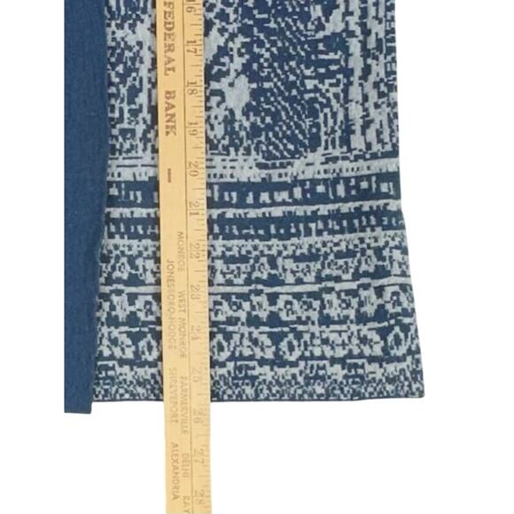 PureJill J Jill Artisanal Jacquard Cardigan Sweater Small Open Front Blue Gray - Picture 8 of 9